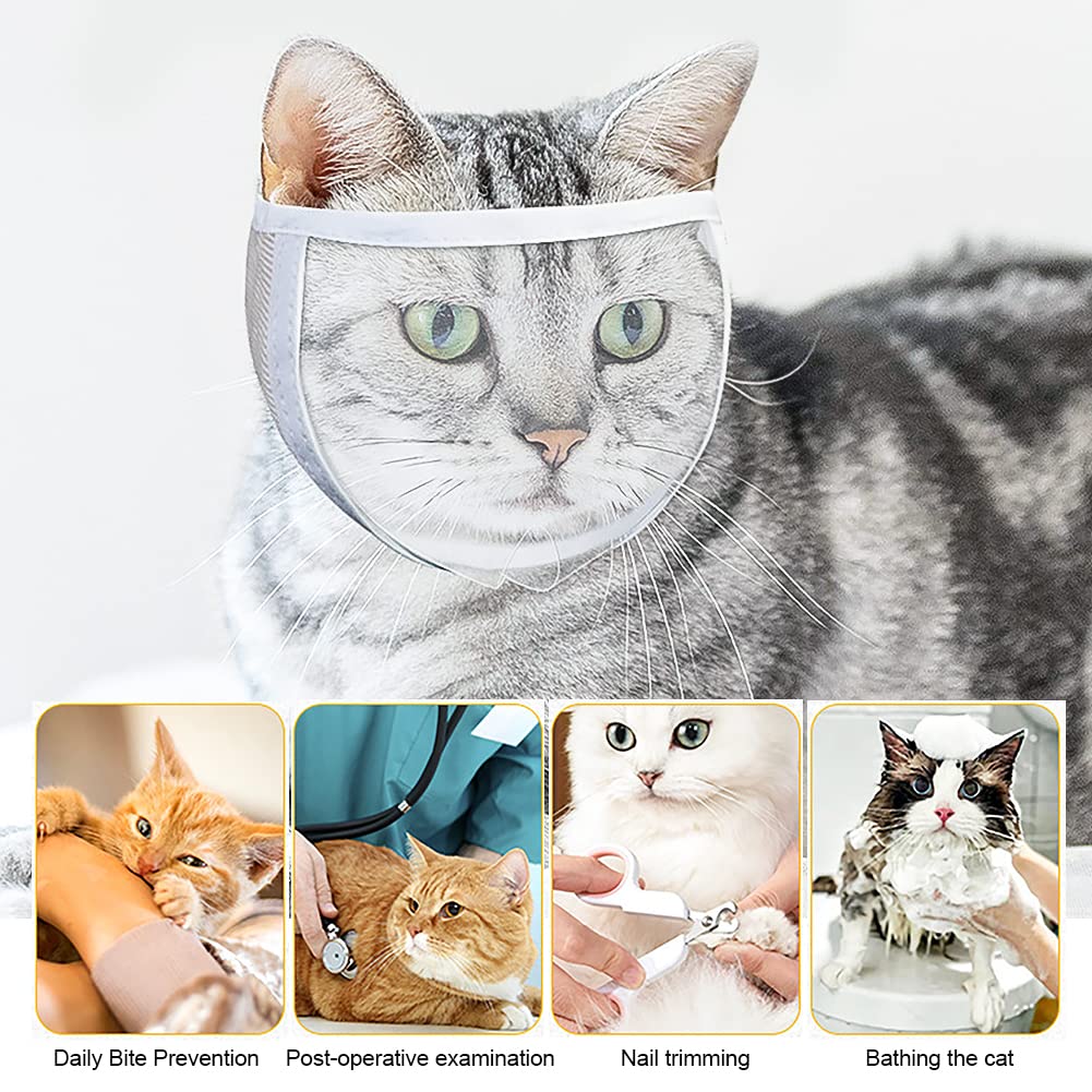 Amazon | 猫 口輪 猫用マスク 通気穴付き 透明 PVC フェイスカバー